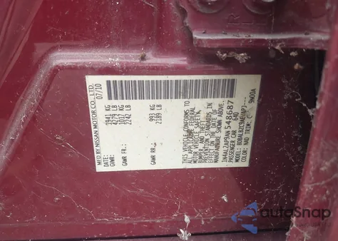 2010 Nissan Altima 2.5 S from USA, damaged, VIN 1N4AL2AP9AN548687